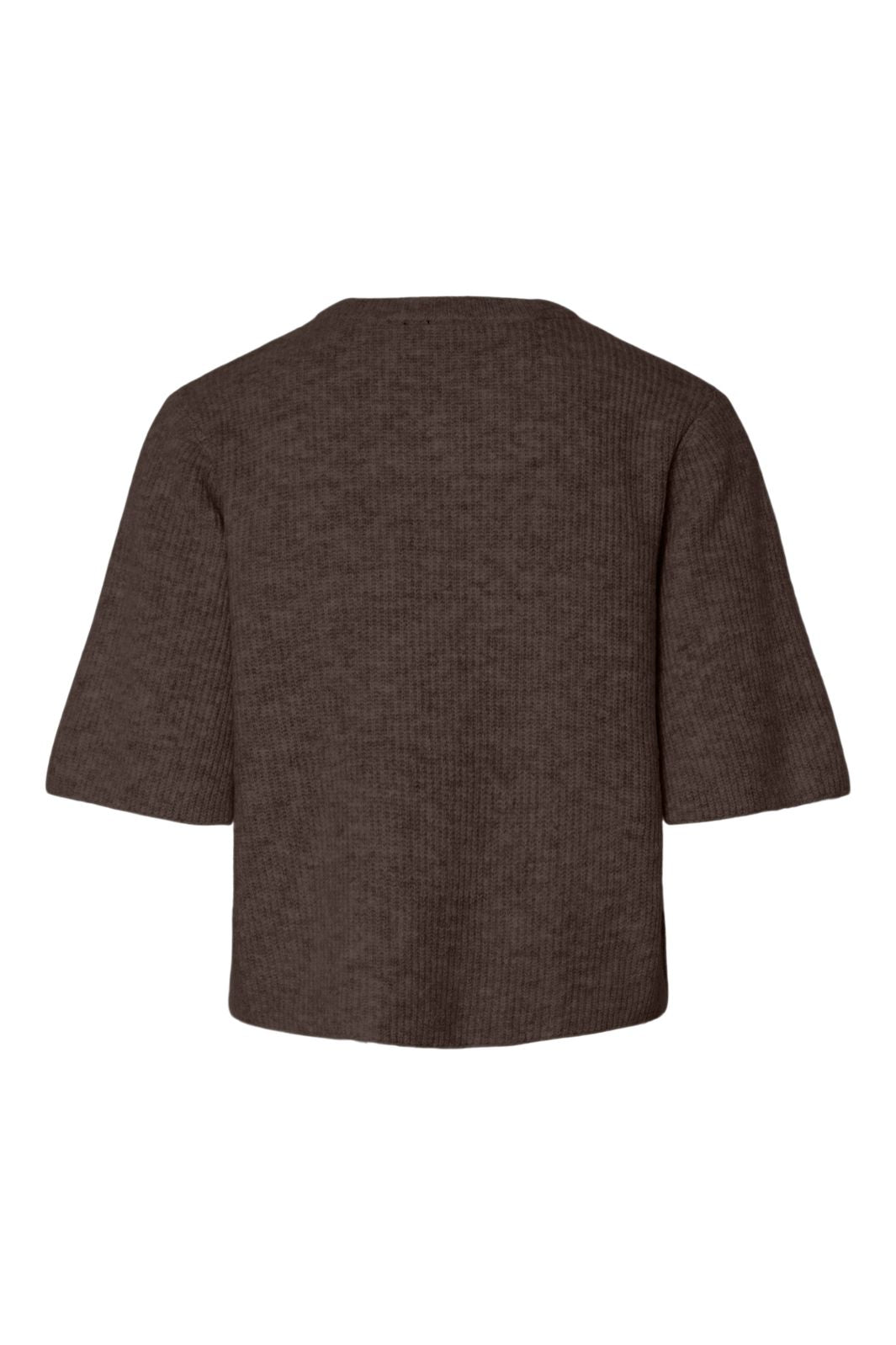 Pieces - Pcsilly Ss O-Neck Knit Cardigan - 5102738 Hot Fudge Melange