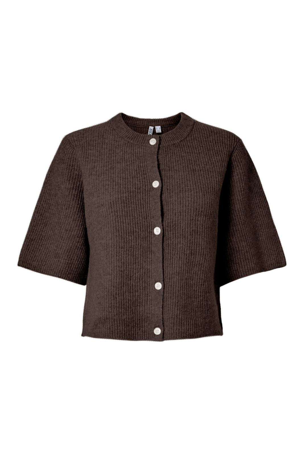 Pieces - Pcsilly Ss O-Neck Knit Cardigan - 5102738 Hot Fudge Melange
