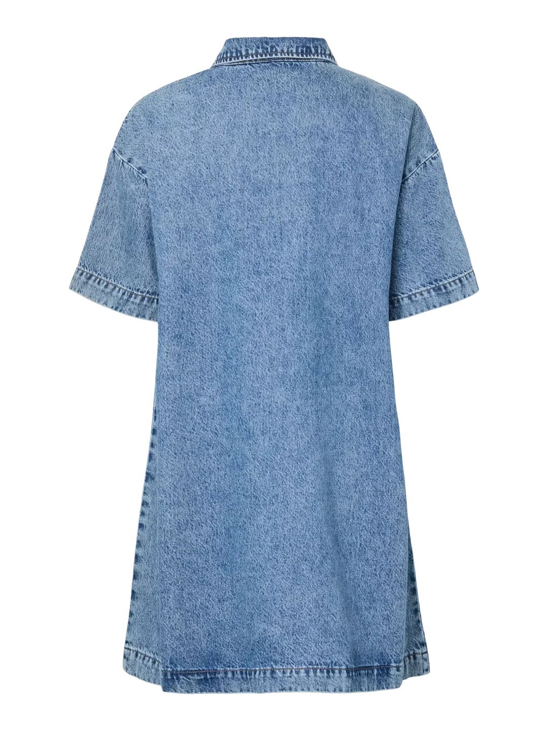 Pieces - Pcsky Ss A-Shape Denim Dress - 4898433 Medium Blue Denim Kjoler 