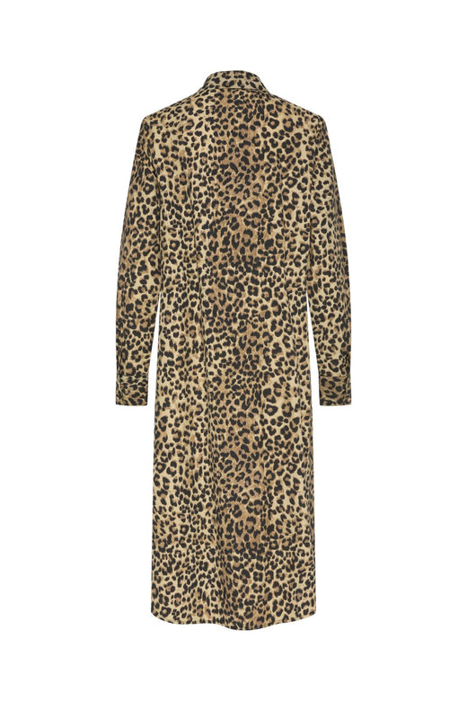 Pieces - Pcsloe Ls Midi Shirt Dress - 4698878 Tannin Leo