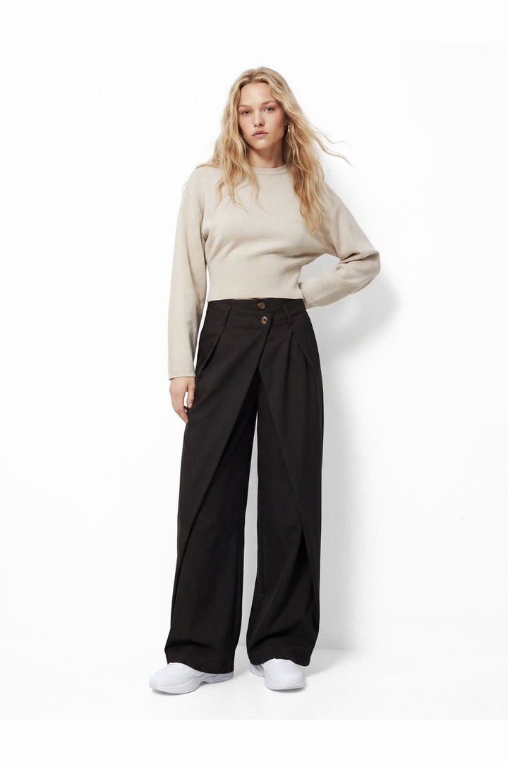 Pieces - Pcsofie Double Closing Pants - 5221895 Espresso