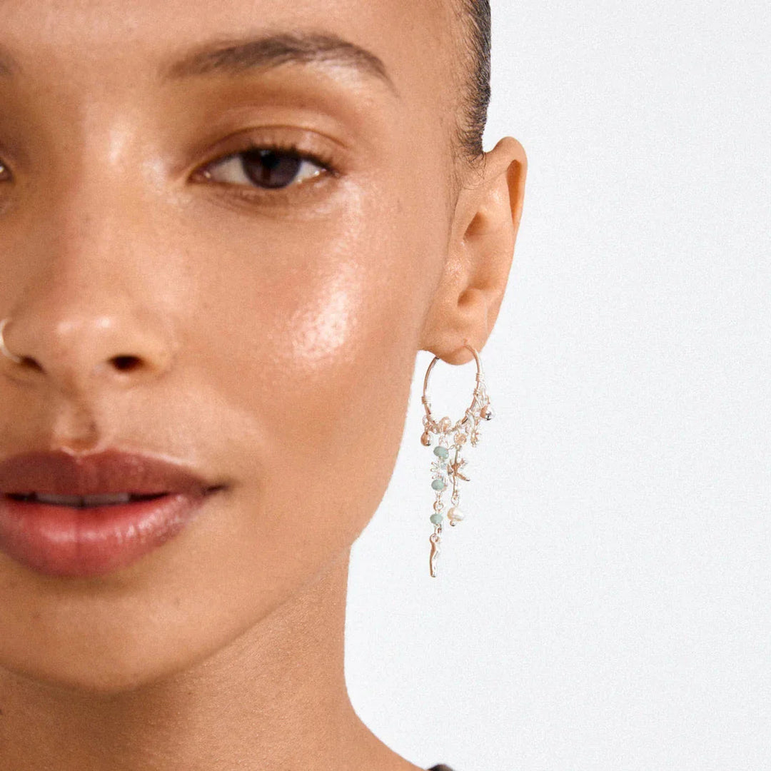 Pilgrim - Prism Hoop Earrings Silver-plated 132626023 - Silver Plated Øreringe 