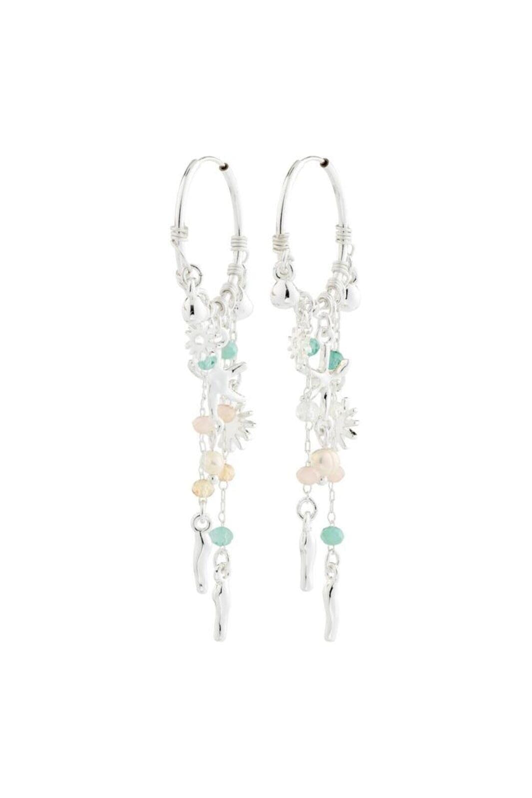 Pilgrim - Prism Hoop Earrings Silver-plated 132626023 - Silver Plated