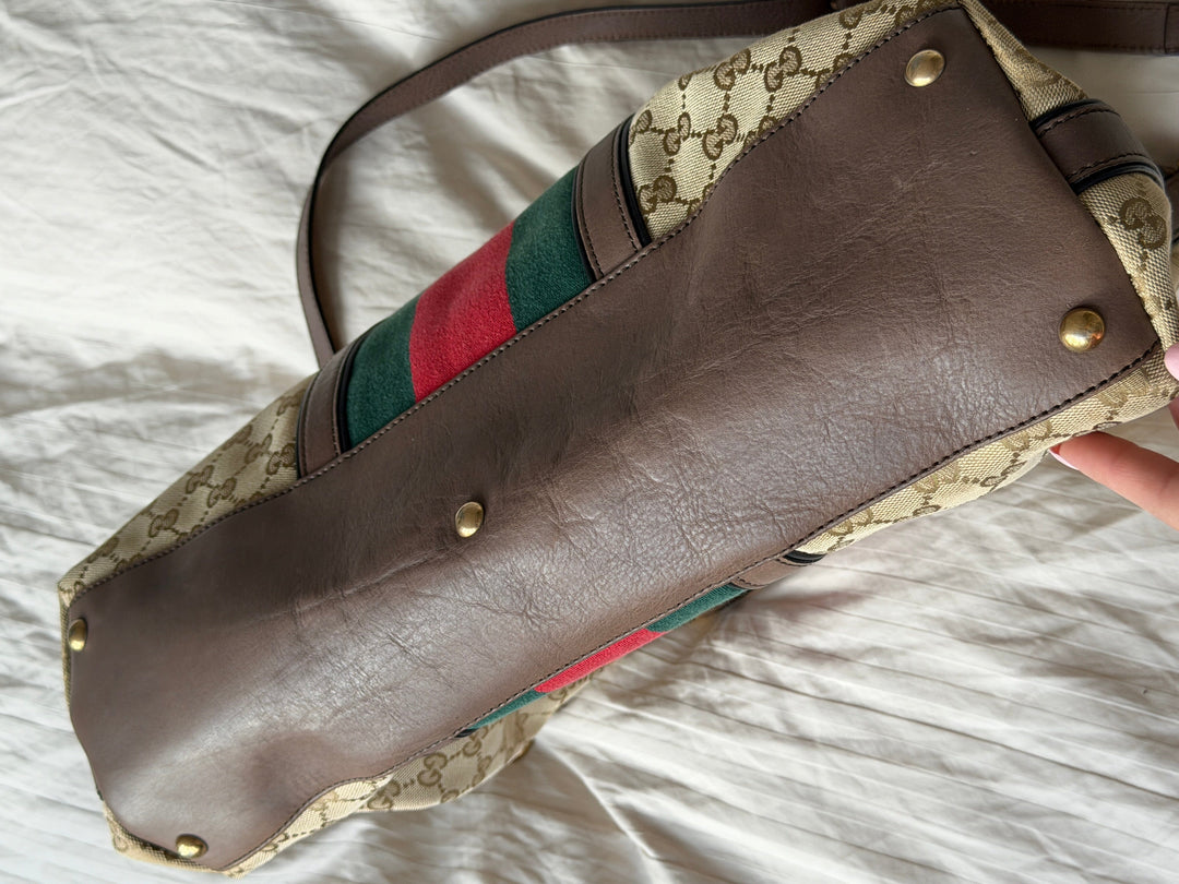 Preloved Vintageline x Molly&My - Gucci Shopper – Stof & Kalveskind - Logo Tasker 