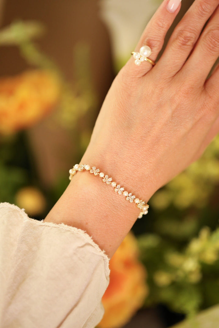 Rooted - Pearl Ring - Forgyldt Ringe 