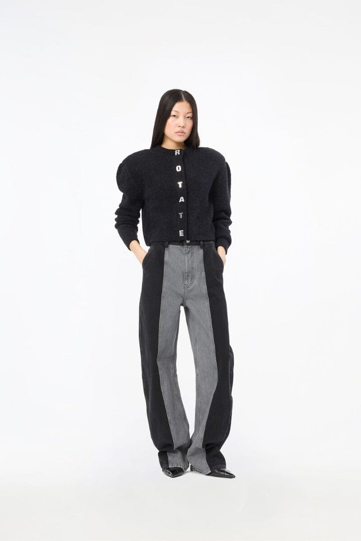 Rotate - Boucle Knit Cardigan 117205100 - 100 Black Cardigans 