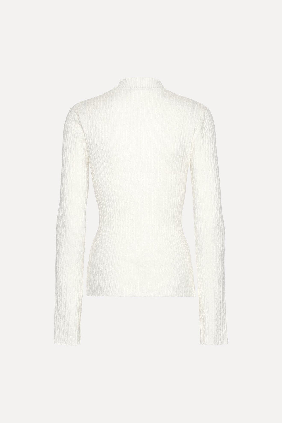Rotate - Cable Tight Highneck 116311857 - 857 Egret Strikbluser 