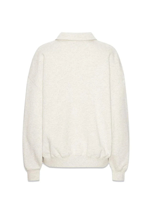 Rotate - Classic Sweat Polo 1163733070 - 3070 White Melange Sweatshirts 