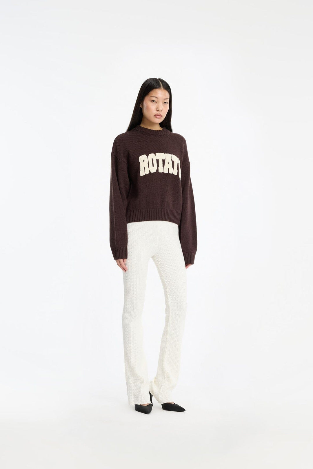 Rotate - Crewneck Sweater 1165123088 - 3088 Molé Comb. Strikbluser 