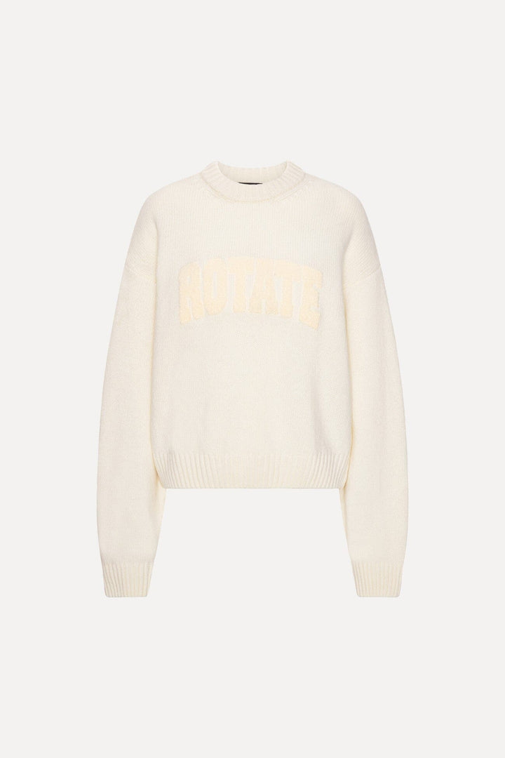 Rotate - Crewneck Sweater 116512857 - 857 Egret Strikbluser 