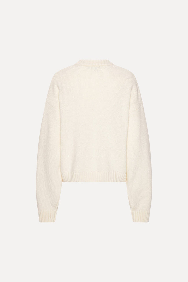 Rotate - Crewneck Sweater 116512857 - 857 Egret Strikbluser 