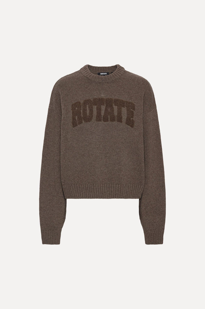 Rotate - Crewneck Sweater 116928614 - 614 Cocoa Brown Strikbluser 