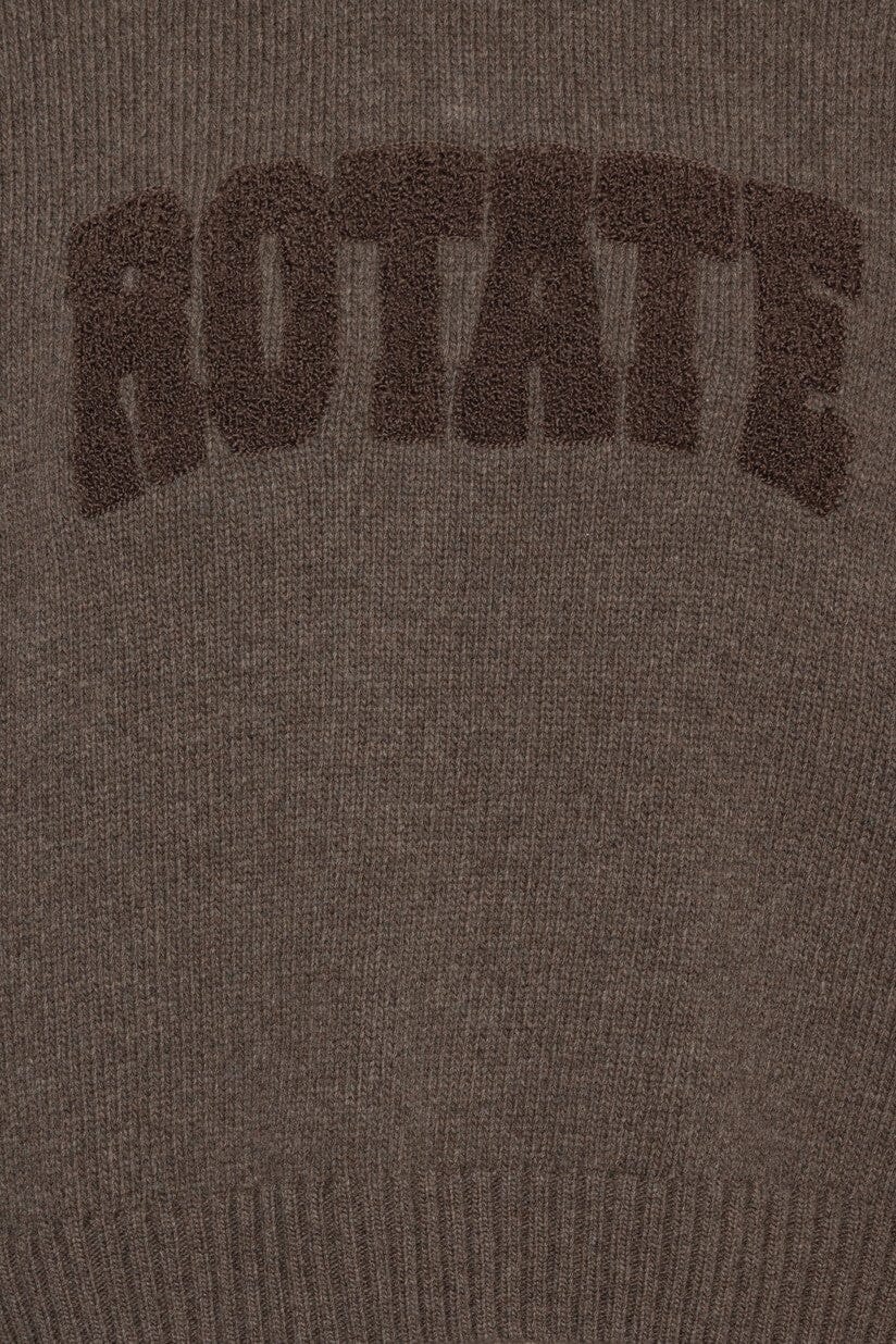 Rotate - Crewneck Sweater 116928614 - 614 Cocoa Brown Strikbluser 