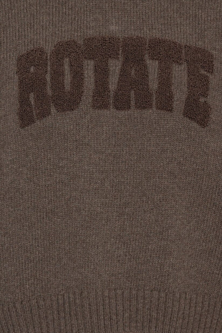 Rotate - Crewneck Sweater 116928614 - 614 Cocoa Brown Strikbluser 