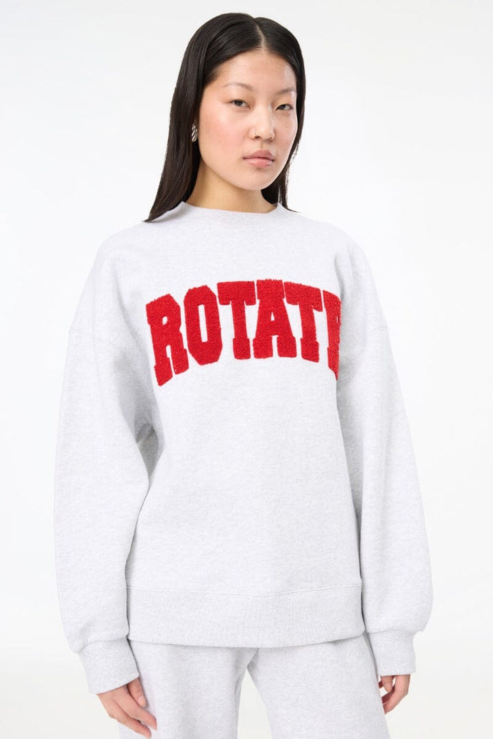 Rotate - Heavy Sweat Crewneck 1163701472 - 1472 Light Grey Melange Sweatshirts 