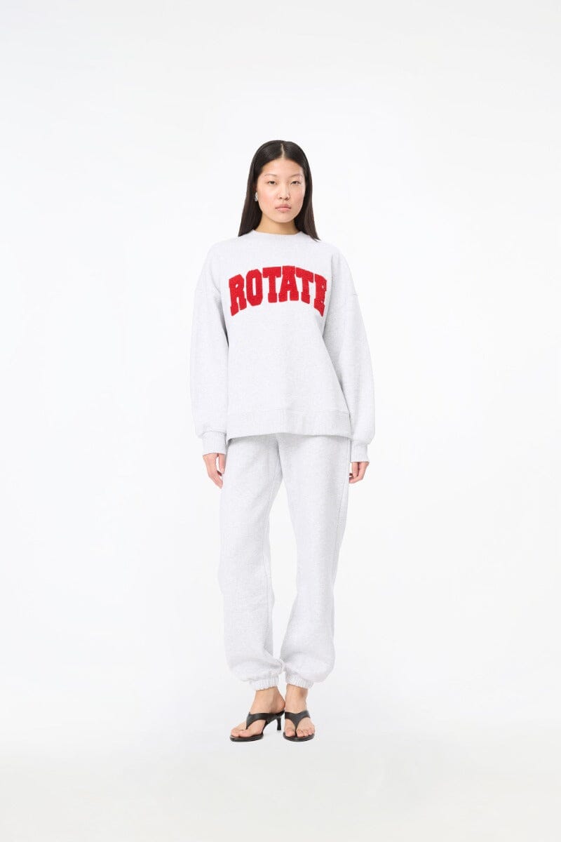 Rotate - Heavy Sweat Crewneck 1163701472 - 1472 Light Grey Melange Sweatshirts 