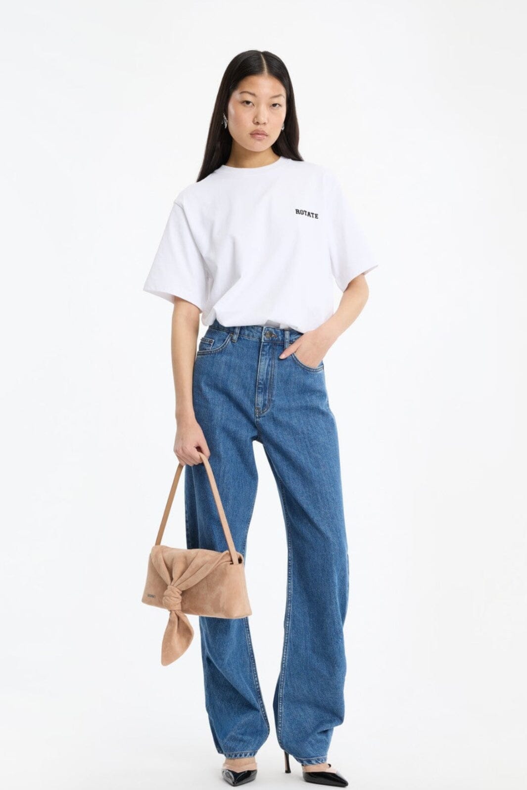 Rotate - Jersey Oversized T-shirt 116363400 - 400 Bright White T-shirts 