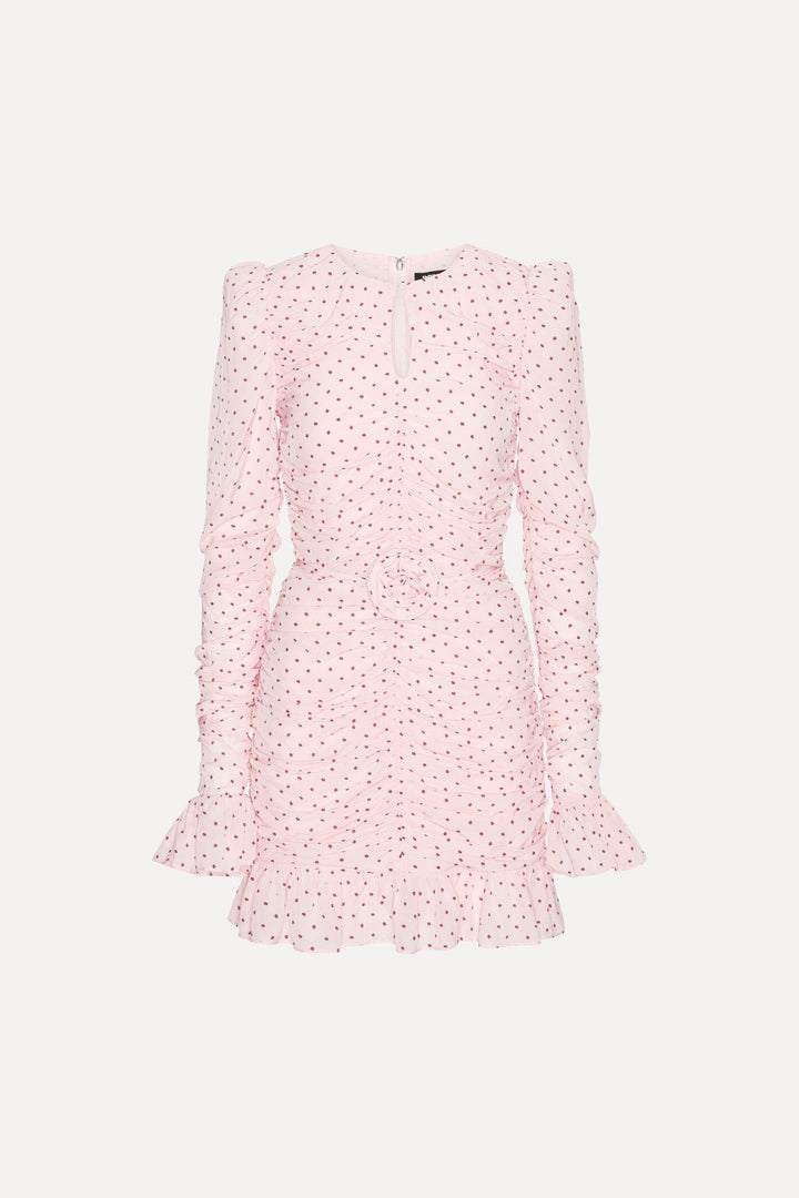 Rotate - Mini Ruched Dress 1163483110 - 3110 Barely Pink Comb. Kjoler 