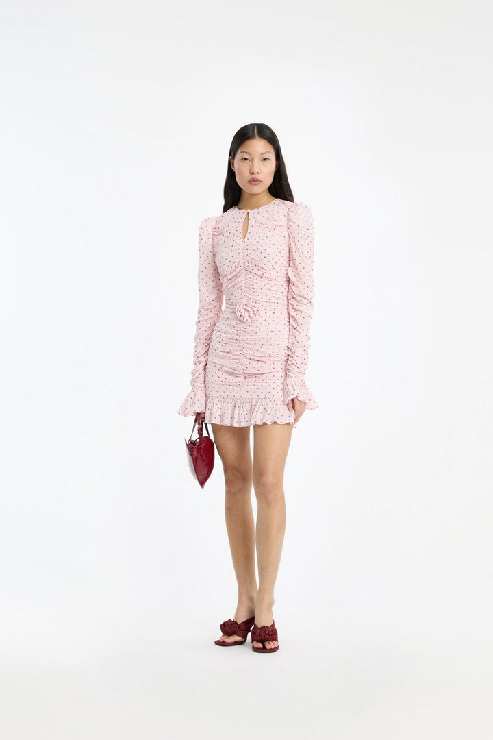 Rotate - Mini Ruched Dress 1163483110 - 3110 Barely Pink Comb. Kjoler 