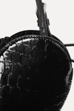 Rotate - Patent Croco Heart Bag 116427100 - 100 Black Tasker 