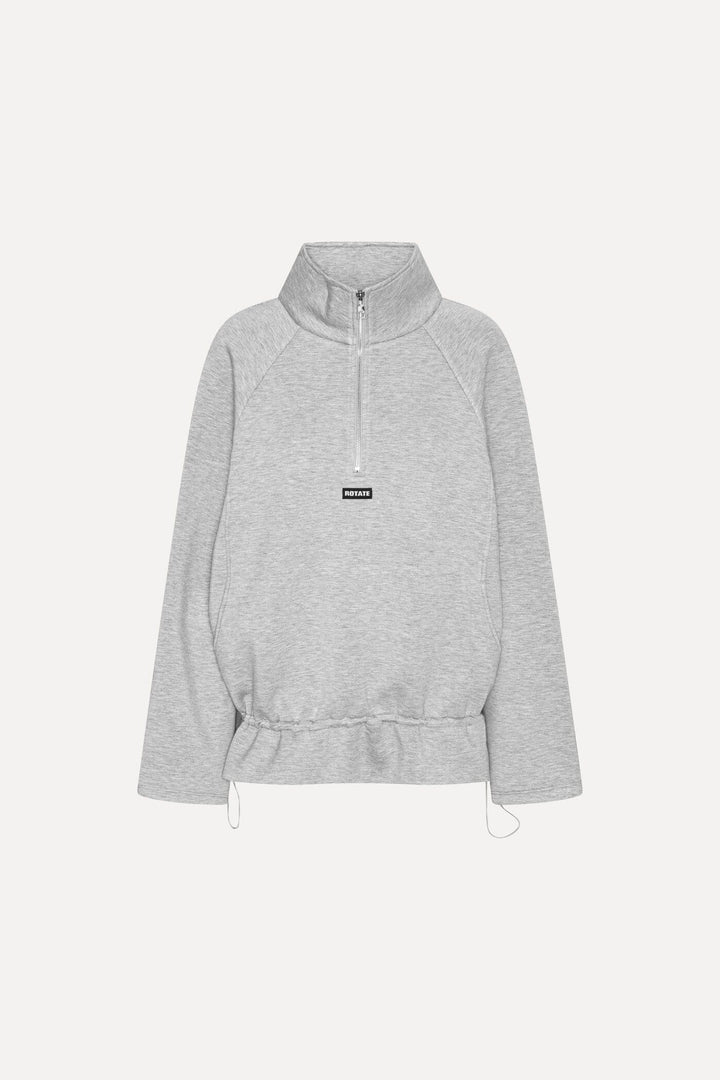 Rotate - Scuba Half Zip Jacket 1162411472 - 1472 Light Grey Melange Sweatshirts 