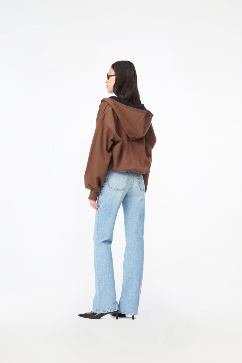 Rotate - Zip Sweat Hoodie 116896559 - 559 Chestnut