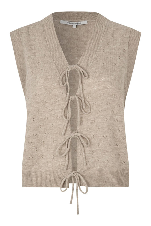 Second Female - Amala Knit Vest 60847 - 1047 Plaza Taupe Veste 
