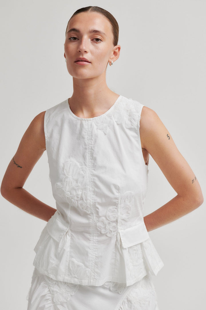 Second Female - Ashley Top 60827 - 1001 White Toppe 