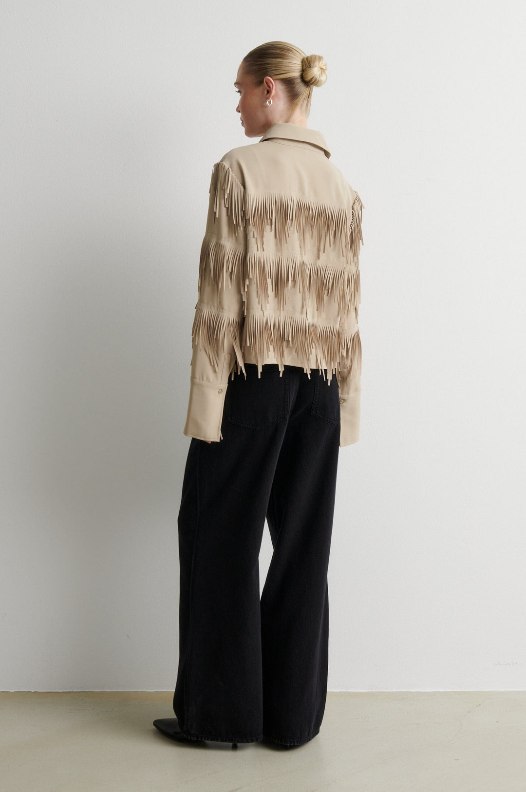 Second Female - Dancing Cropped Shirt 60230 - 6004 Chinchilla Skjorter 