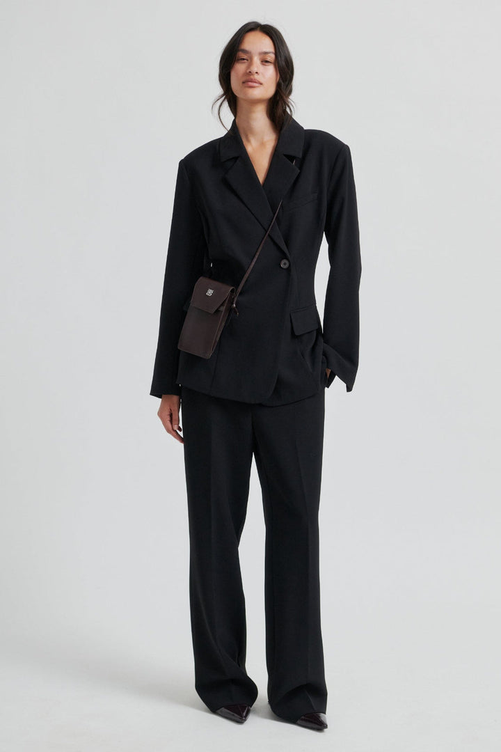 Second Female - Fique Fitted Blazer 60000 - 8001 Black Blazere 