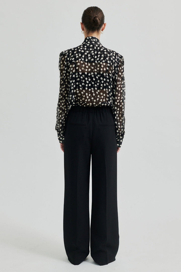 Second Female - Fique Straight Trousers 59024 - 8001 Black Bukser 