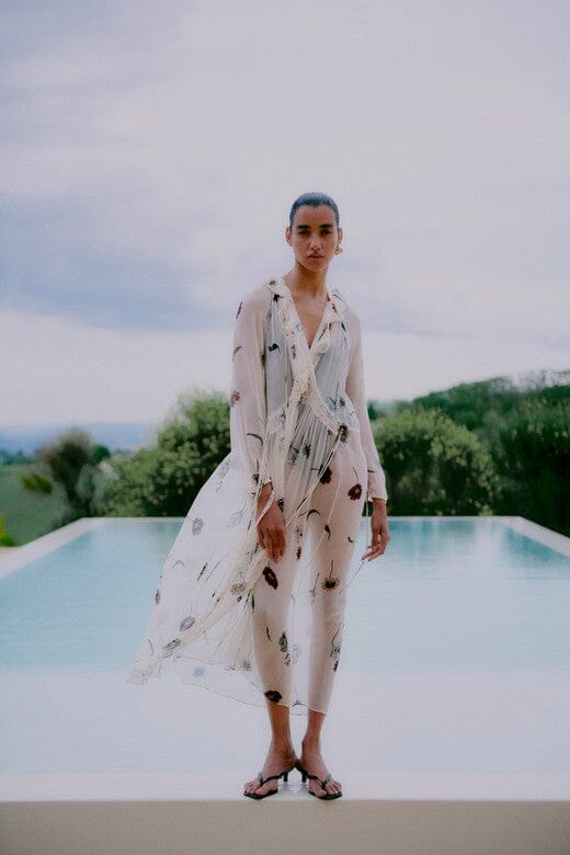 Second Female - Florala Maxi Dress 60577 - 1034 Summer Sand Kjoler 