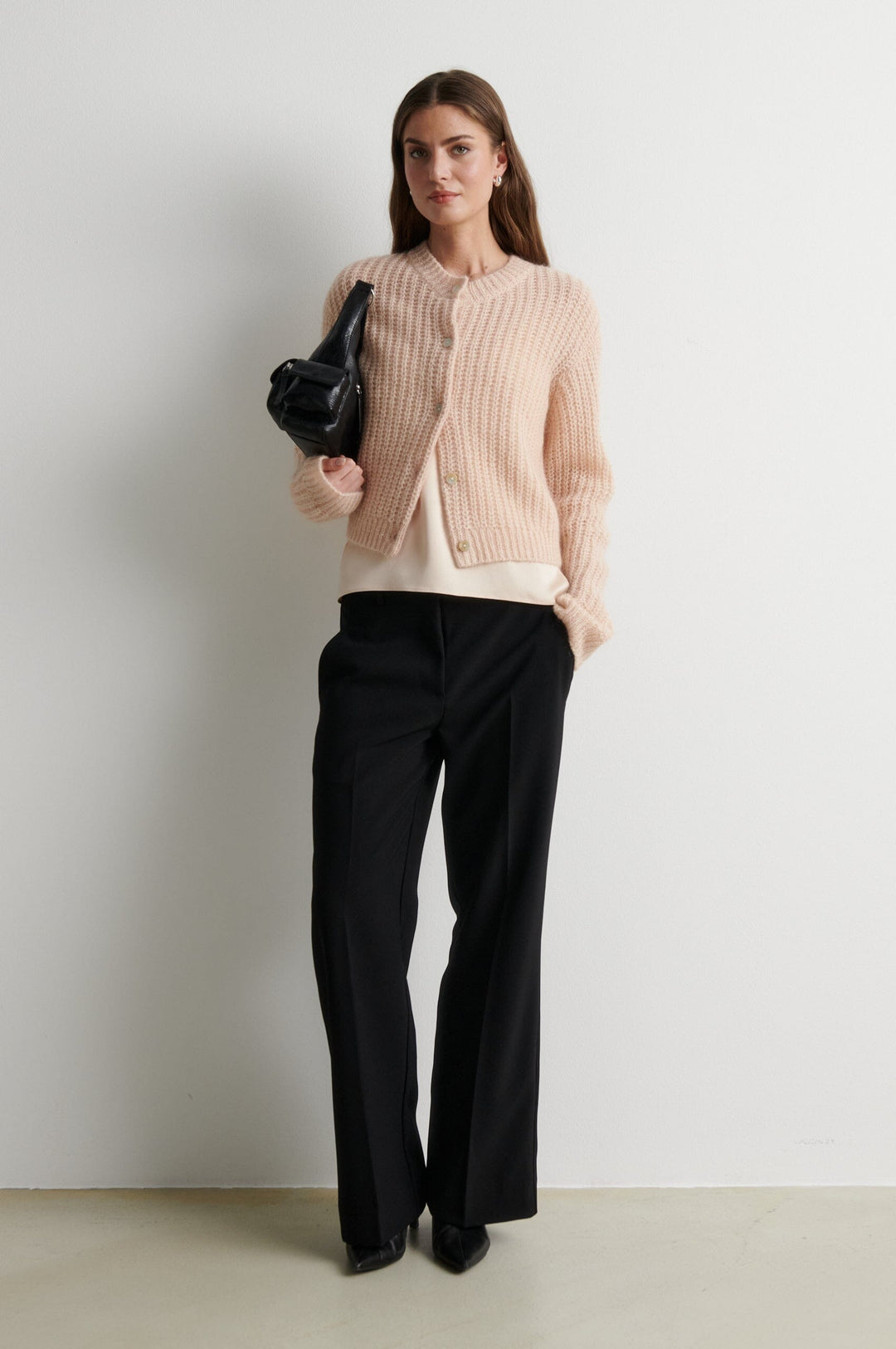 Second Female - Glora LS Knit Cardigan 61298 - 3077 Cream Tan Cardigans 