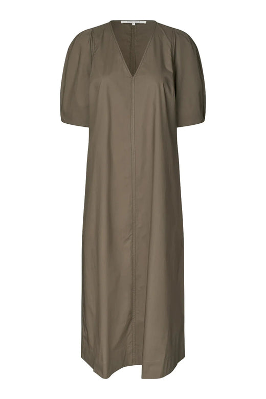 Second Female - Larkini SS Maxi Dress 60829 - 6129 Canteen Kjoler 