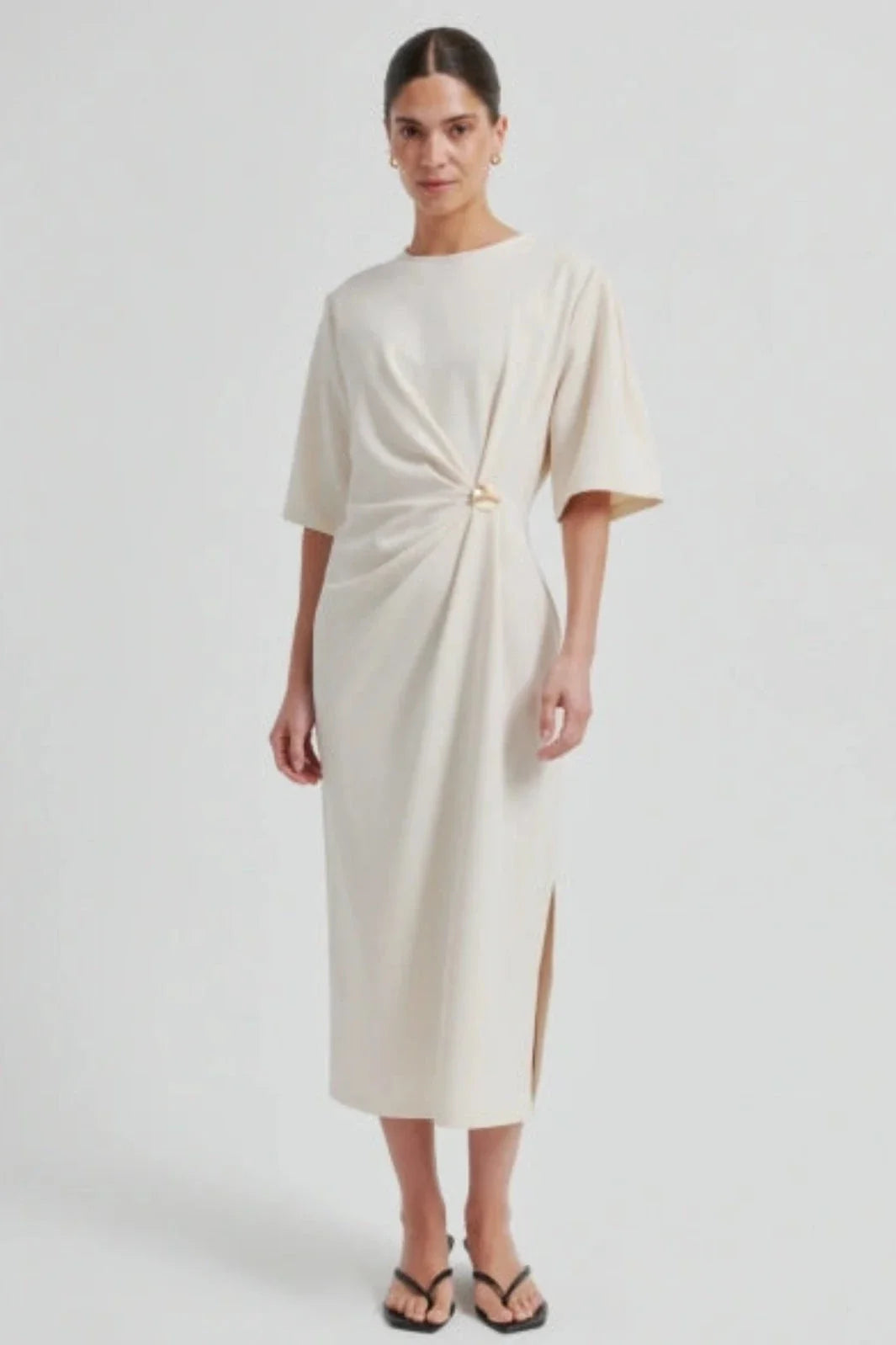 Second Female - Liana Dress 60498 - 0512 Soft Beige Kjoler 