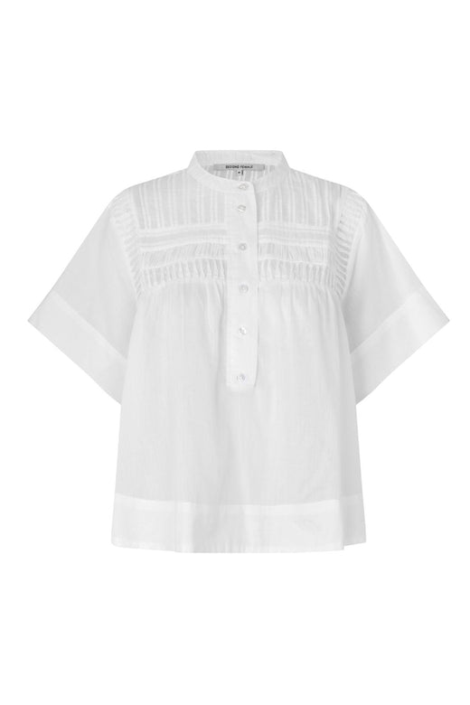 Second Female - Maise SS Blouse 59896 - 1001 White Bluser 