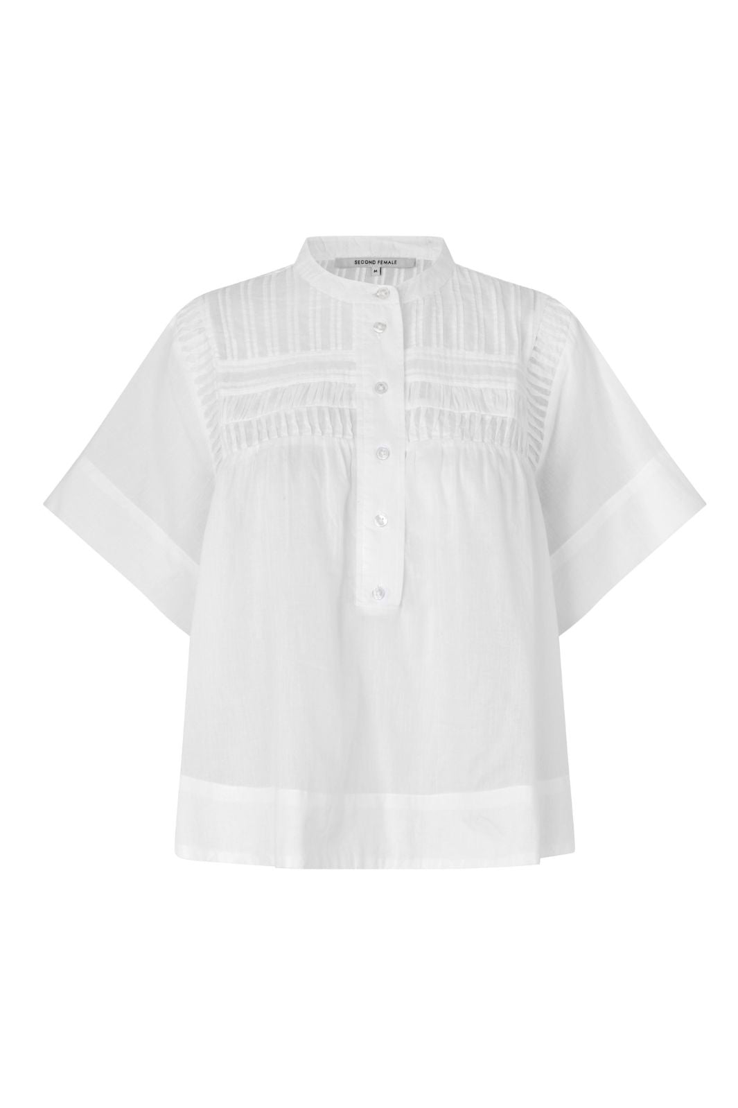 Second Female - Maise SS Blouse 59896 - 1001 White Bluser 