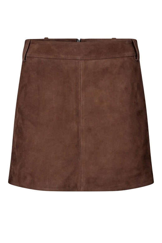 Second Female - Noormie Suede Mini Skirt 60345 - 6139 Chocolate Brown