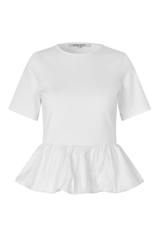 Second Female - Nulana Balloon Tee 60536 - 1001 White T-shirts 