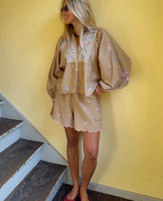 Sissel Edelbo - Bellisima Top SE 1896 - Light Hazel Bluser 