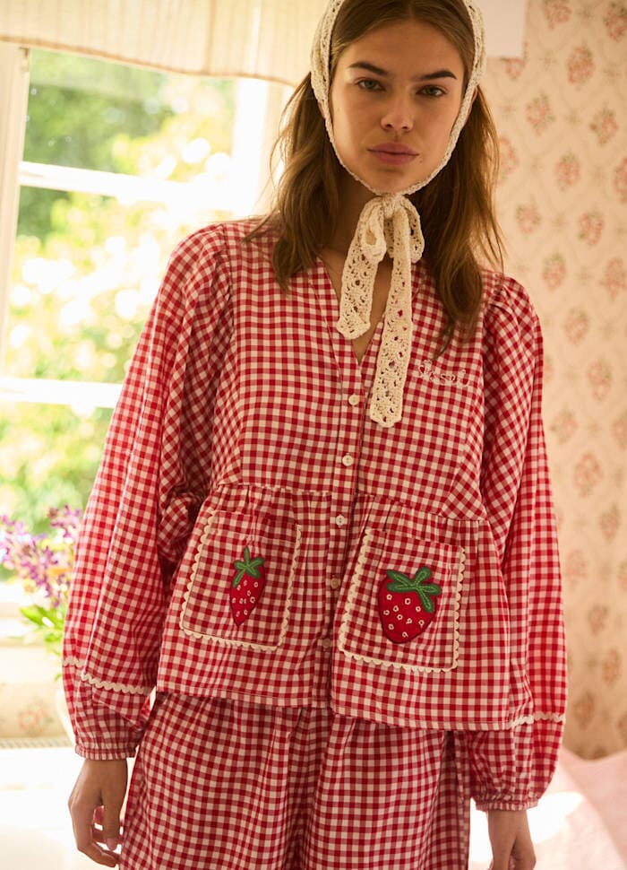 Sissel Edelbo - Bobbie Top SE 1804 - Red Checks Toppe 