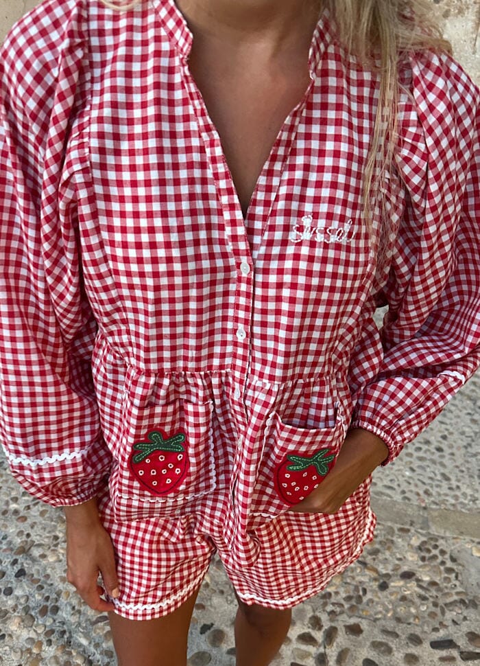 Sissel Edelbo - Bobbie Top SE 1804 - Red Checks Toppe 