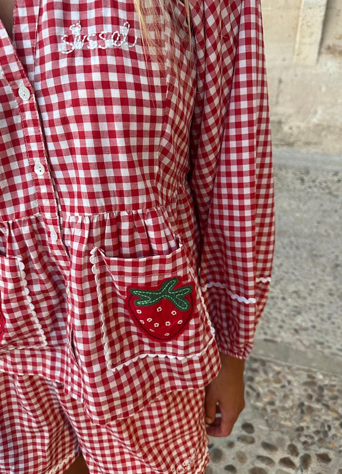 Sissel Edelbo - Bobbie Top SE 1804 - Red Checks Toppe 