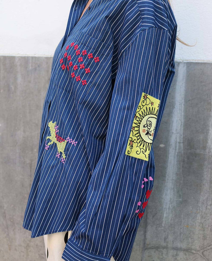 Sissel Edelbo - Brenna Shirt Se 2007 - Navy Stripes Skjorter 