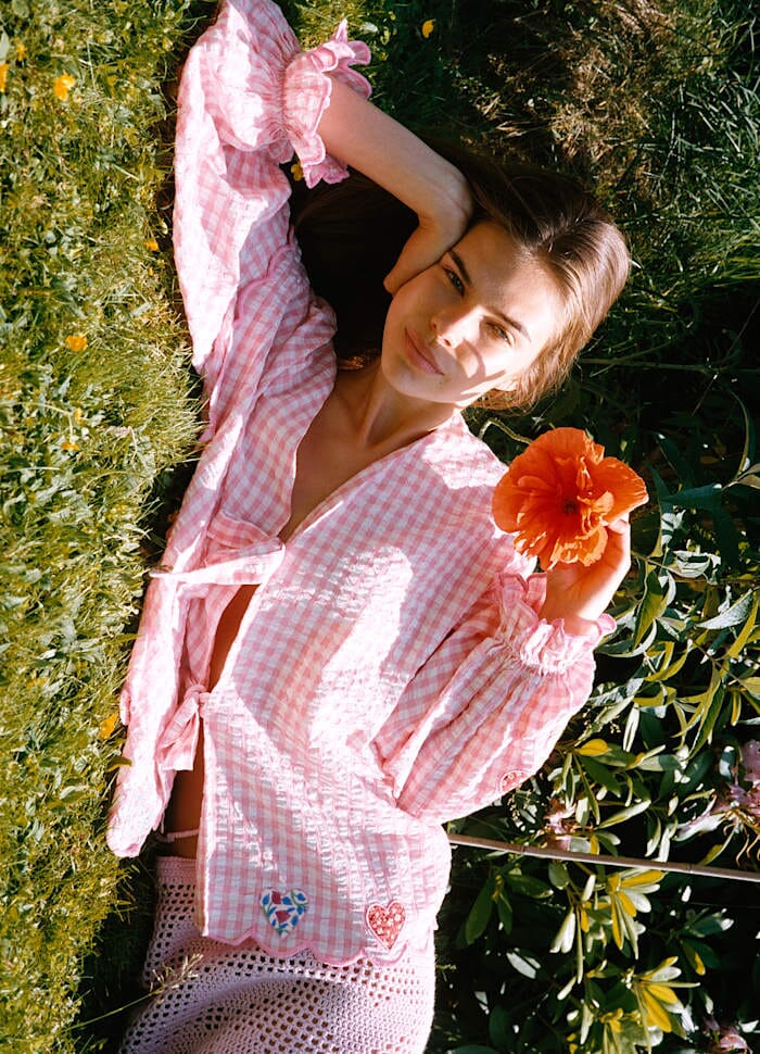 Sissel Edelbo - Kamal Top SE 1813 - Pink Checks Toppe 