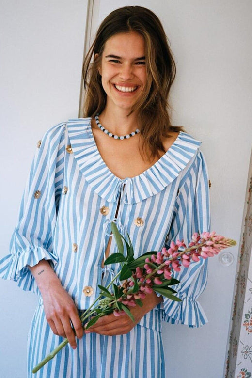 Sissel Edelbo - Kiki Top SE 1815 - Blue Stripes Toppe 