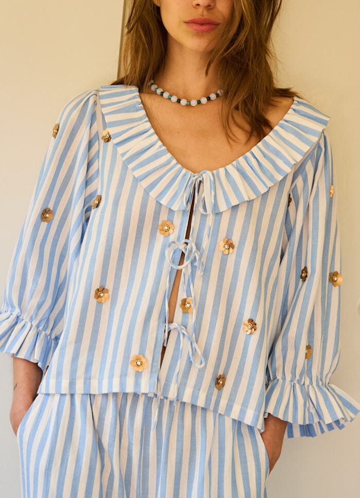 Sissel Edelbo - Kiki Top SE 1815 - Blue Stripes Toppe 