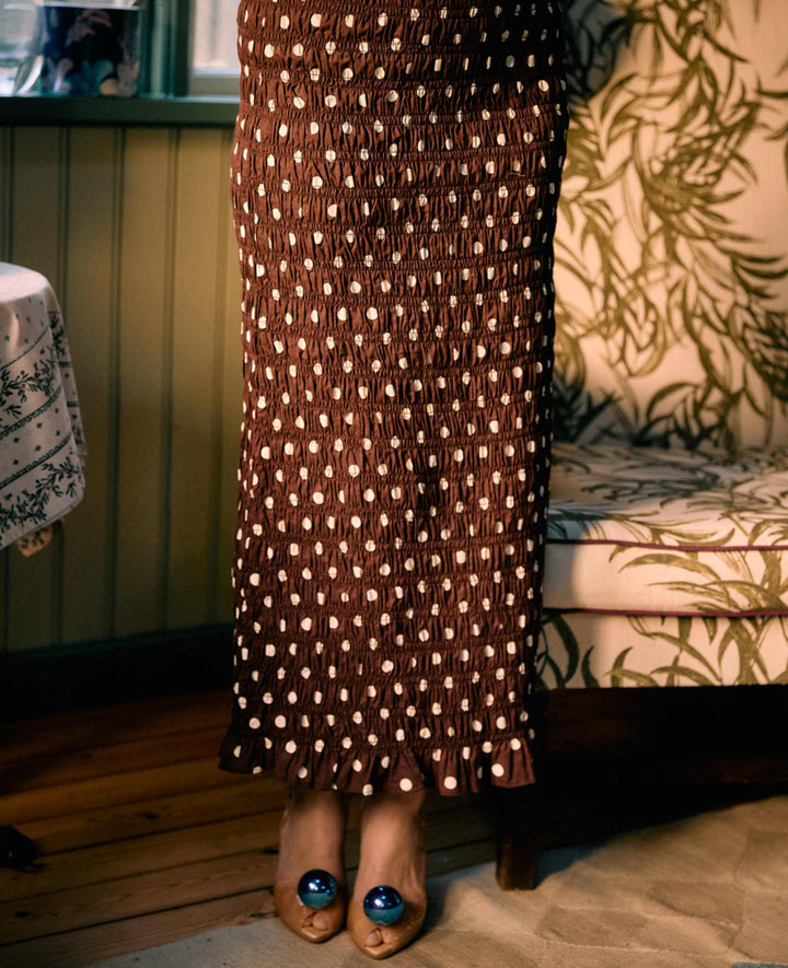 Sissel Edelbo - Lady Skirt Se 2023 - Brown Dot Nederdele 