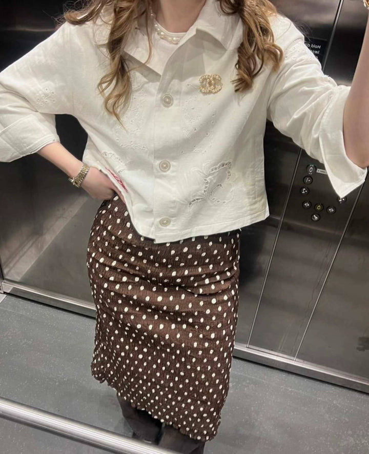 Sissel Edelbo - Lady Skirt Se 2023 - Brown Dot Nederdele 
