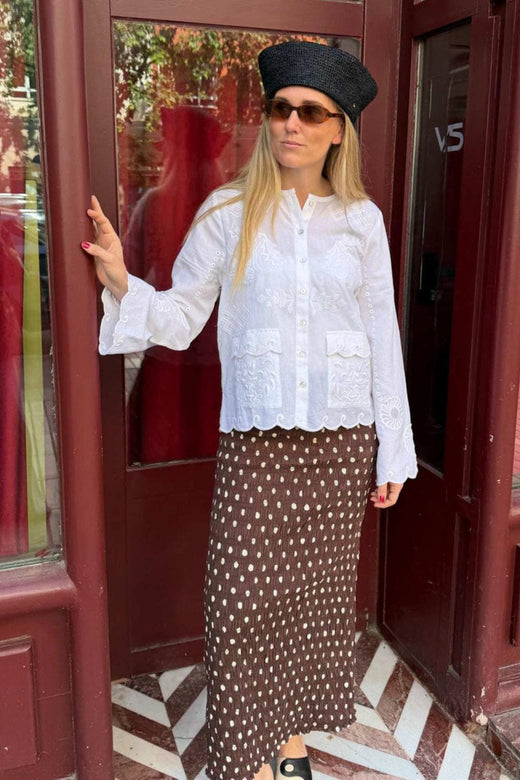 Sissel Edelbo - Lady Skirt Se 2023 - Brown Dot Nederdele 